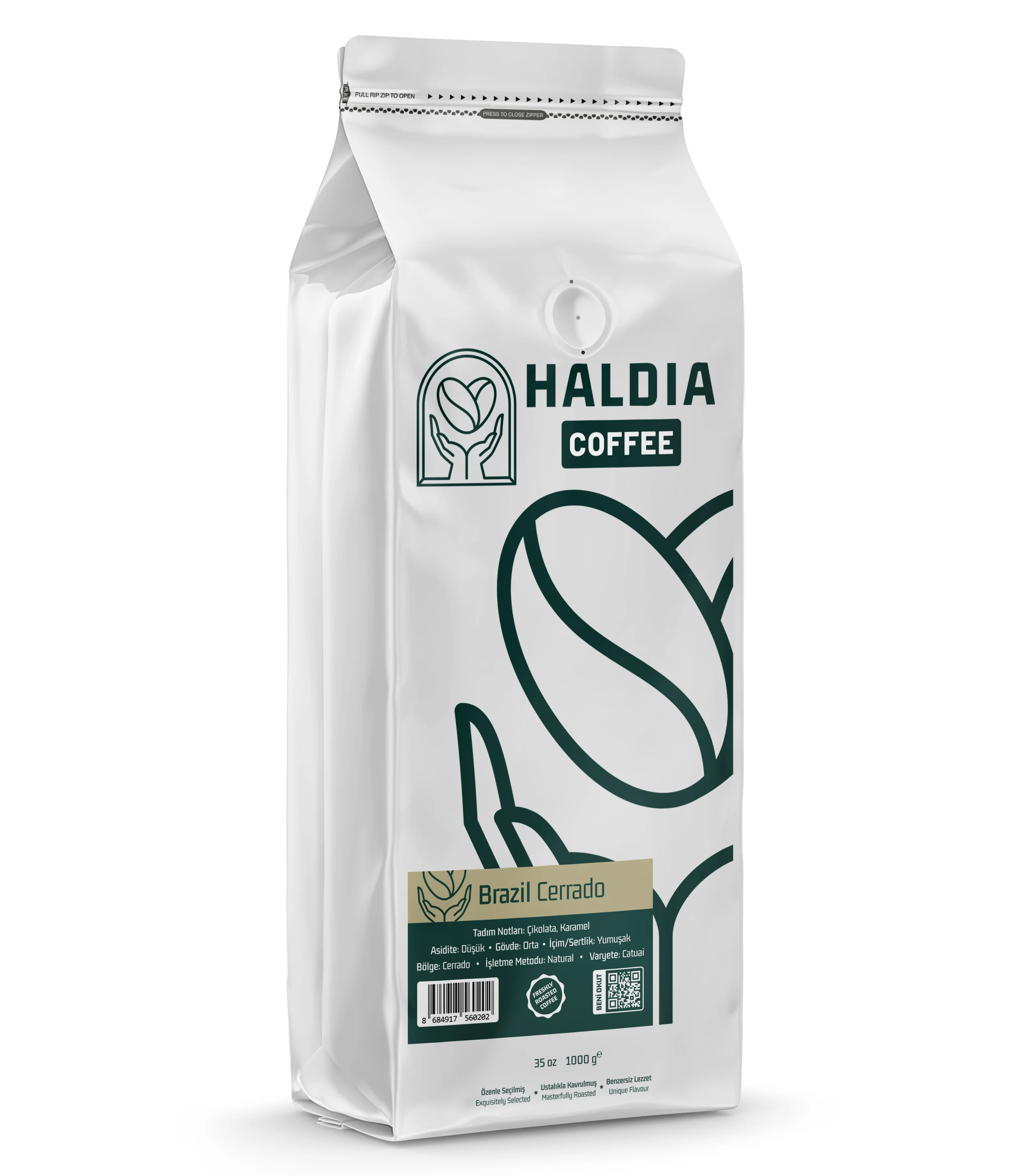 Haldia Brazil Cerrado Yöresel Kahve 1000 gr. 